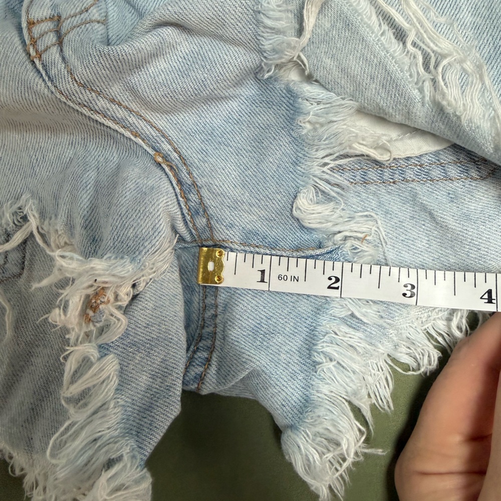 Aeropostale Frayed Light Blue Jean Shorts - Picture 7 of 7